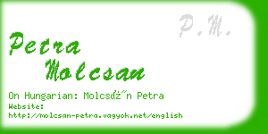 petra molcsan business card